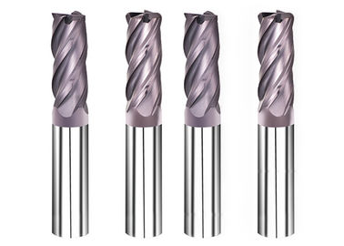 HRC50° شعاع گوشه 4 فلوت کاربید وولفستم General Processing End Mill Cutter